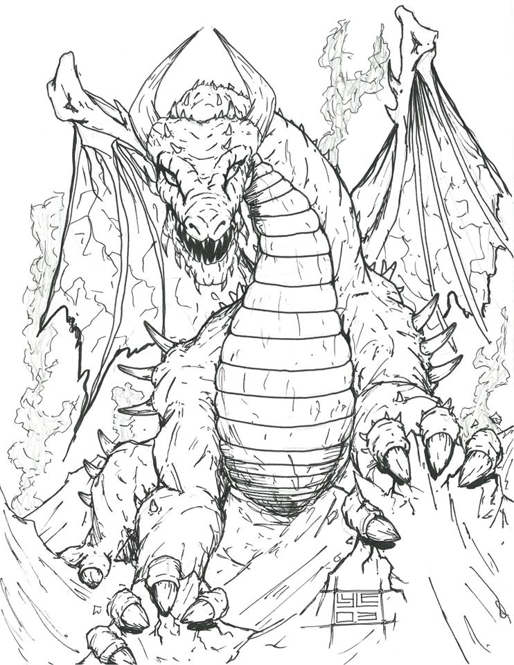 Dragon sketch, 2003