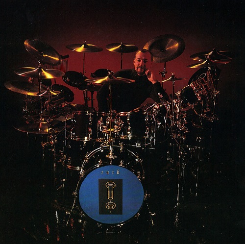 Neil Peart with his Counterparts drum kit. The Thinking Man's Drummer!