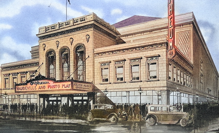 Rendering of the new Orpheum Theater in 1928