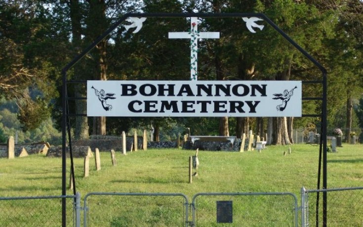 Bohannon Cemetery sign