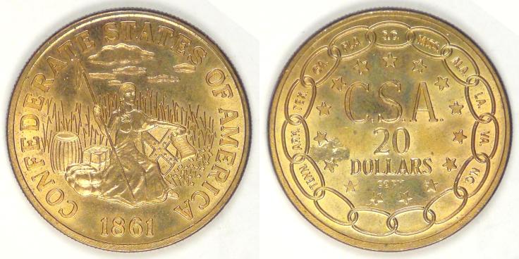 Confederate gold coin