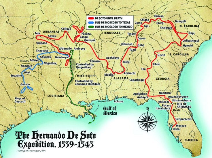 DeSoto Expedition map