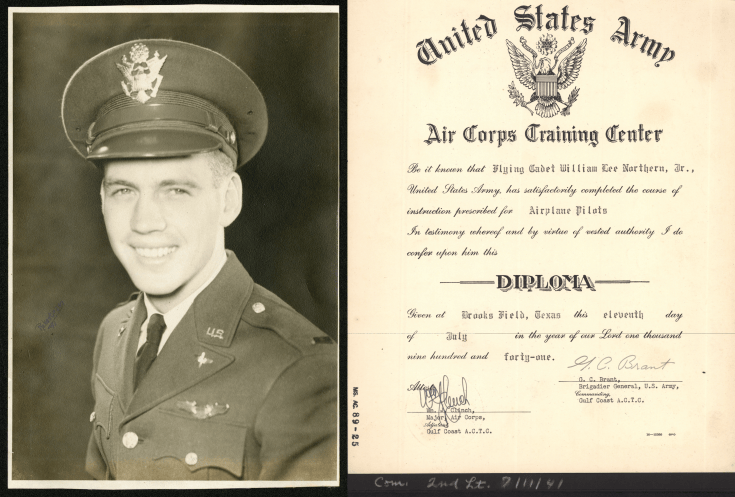 Billy Northern and his flight school diploma
